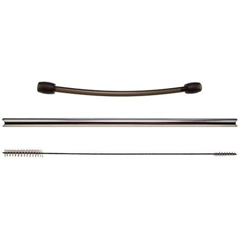 Milk Hose Set 630605 + Stainless Steel Milk Pipe 13962 + Brush Compatible with Bosch VeroBar AromaPro 100, 300, VeroSelection 300-700 / Siemens EQ.7 Plus, EQ.8 300-900 Cover