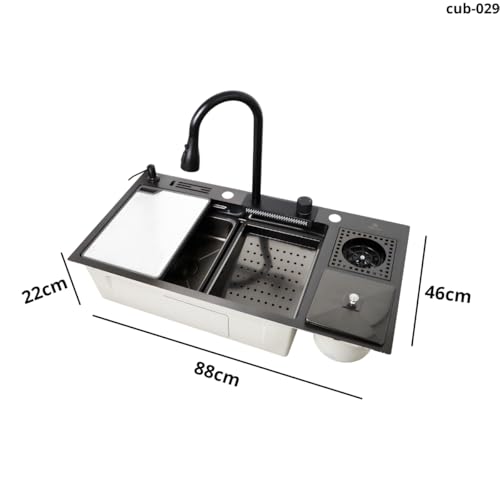 Stillus Home - CUBA COZINHA GOURMET MULTIFUNCIONAL PRETA LIXEIRA LAVA COPOS
