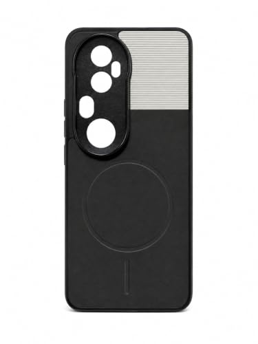 Image of Bintage Dual-Leather Mac Safe Design Phone Case| Soft Touch Finish | Full Camera Protectection Back Cover Compatible for Vivo V2504 / T4 Ultra 5G - White & Starry Black