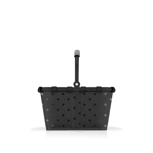 reisenthel carrybag XS Glossy dots Black Kleiner Stabiler Korb im XS Format Kleiner Variante der Einkaufsikone praktische Innentasche Elegantes wasserabweisendes Design