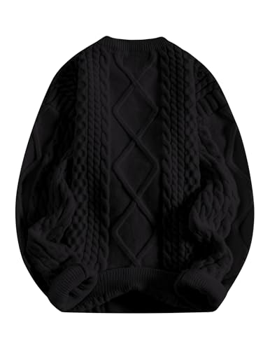 Image of Aelfric Eden Oversized Knit Sweater Solid Vintage Pullover Sweater Unisex Woven Crewneck Knitted Tops