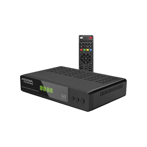 Ferguson Ariva 160 Combo FTA (Free to Air) – DVB-S2 & DVB-T2 Receiver mit Full HD, H.265 HEVC, PVR, DLNA, WebApps, USB, LAN und programmierbarer RCU 161 Fernbedienung