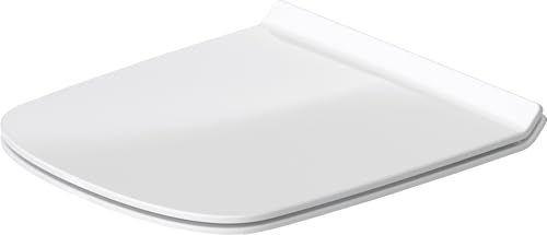 Duravit Abattant WC Durastyle, Abattant Toilette en Uréa-Duroplast, Couvercle de Toilette avec Charnières en Acier Inoxydable, Blanc