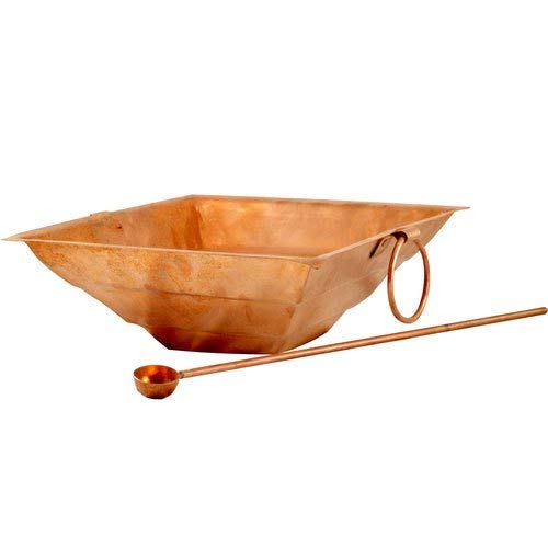 Image of HC- Copper Made Havan Kund with Suchi Spoon for Havan Yagna Pooja