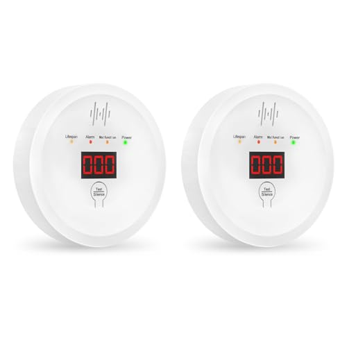 Carbon Monoxide Detectors 90dB Alarm, CO Detector Battery Powered(Not Include),