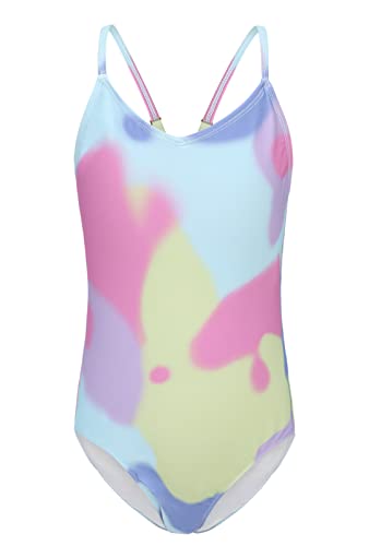 Image of Girls One Piece Swimsuits Hawaiian Floral Bathing Suit for Kids Adjustable Straps Swimwear 3-16 Years