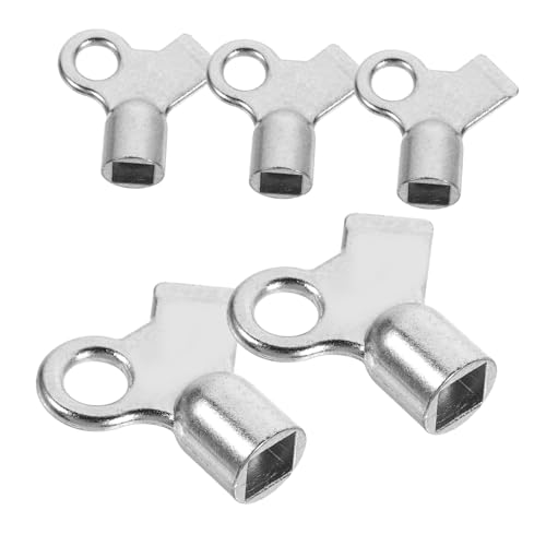 5 Pezzi Chiave Valvola Di Scarico Quadrata Attrezzi Termosifone Interruttore Calzante Attrezzo Sfiato Aria Radiatore Chiavi Del Lega Di alluminio argento