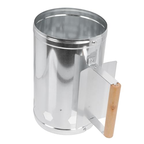 VICASKY Accendifuoco a Carbone Metallico per Barbecue, Barile Accendifuoco Circolazione Uniforme, Contenitore per Grigliare Rapido e Pulito per Viaggi, Campeggio e Giardino Outdoor