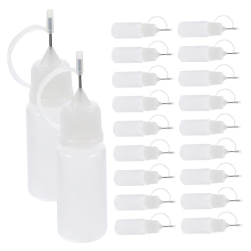 WOFASHPURET Glue Applicator Bottle Fine Tip 20pcs Small Squeeze Bottles for Glue Paint Oil Precise Dosage