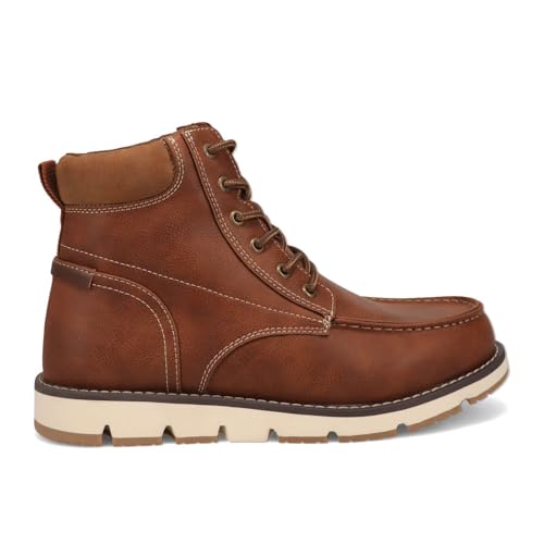 Image of DOCKERS Mens Davis Rugged Casual Tumbled Leather Moc-Toe Boots