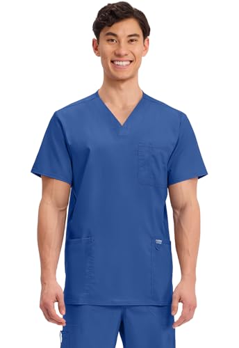 Image of Cherokee WW Revolution V-Neck Scrub Top for Men with 3 Pockets
