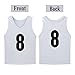 LTHYTY 12 Pack(1-12) Numbered Jerseys/Soccer Bibs/Scrimmage Pinnies/Team Training Vest for Adult Youth Kids.(S, White)