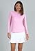 IBKUL Athleisure Wear Sun Protective UPF 50+ Icefil Cooling-Long Sleeve Crew Neck with Mesh-83000 Candy Pink/Solid/M