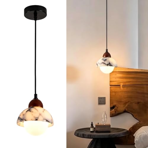 Lámpara colgante LED de cristal para evitar sombras en isla de cocina moderna de mármol
