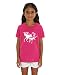 Hilltop Hochwertiges Kinder Mädchen T-Shirt aus 100% Bio Baumwolle mit wunderschönem Einhorn Motiv, Premium Kinder Tshirt für Freizeit und Sport, Size:122/128, Color:Raspberry