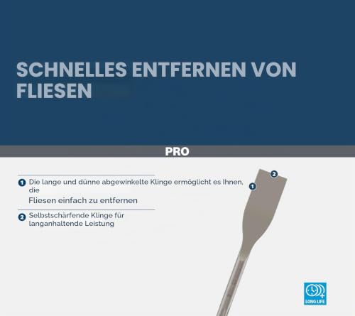 Bosch 1x PRO SDS max-5C Fliesenmeißel, 50 x 300 mm – Ansicht 5