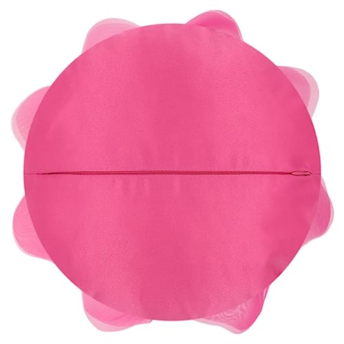 Image of JWH 3D Flower DecorativeThrow Pillow Covers, Hot Pink, 12 Inch