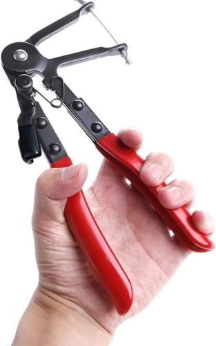 CENWOTL Flexible Wire Long Reach Hose Clamp Pliers Apply to Car Fuel Oil Water Hose Repairing Tool, Red - Image 3
