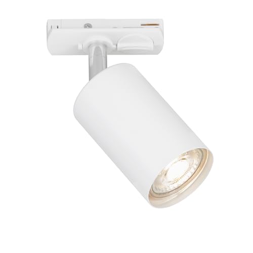 BRILONER - Schienensystem Rail Spotlight, schwenkbar, drehbar, kombinierbar, Zubehör, Tracklight, Spot, GU10, Deckenspot, Strahler, Deckenlampe, Deckenleuchte, 138x38x55 mm (LxBxD), Weiß
