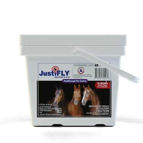 JustiFLY Equine 8-8-8 Feedthrough Fly Control for Horses (5 lb)