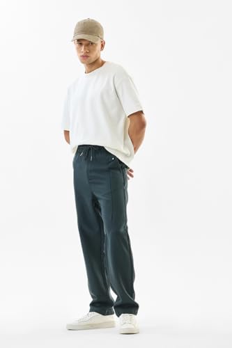 Image of SNITCH Men Chinos | Slim Fit Mid Rise Solid Pattern | Cotton Blend with Medium Stretch & Smooth Texture | Button & Zip Closure for Casual & Street Wear