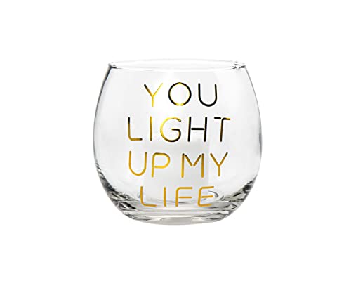Studio Silversmiths Candle Glass Votive, Light Up My Life