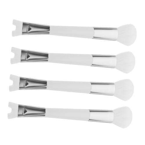 SAFIGLE 4pcs Dual-sided Nose Contouring Brush Set for Women Makeup Highlighter Blush Brush Soft Bristle Makeup Tools for Nose Cheeks Face
