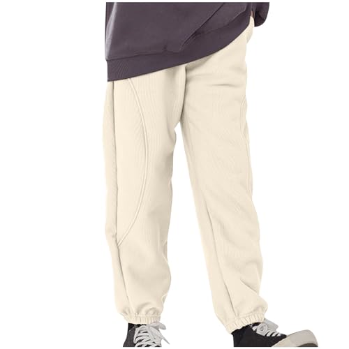 Pants for Boys Casual Trendy Solid Color Elastic Waist Trouser Soft Comfy Fashion Lounge Lightweight Sweatpants 3-14Y