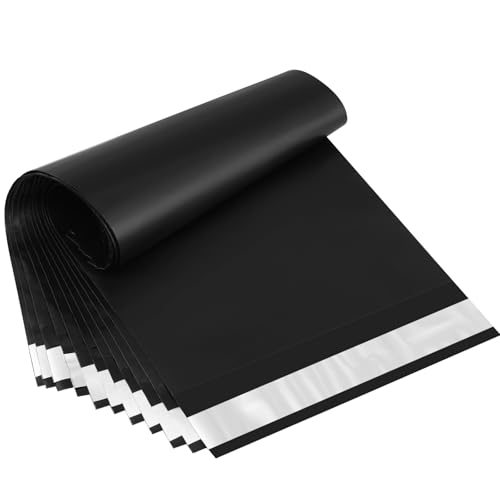 Image of UCGOU Poly Mailers 7.5x10.5 Inch Black 100 Pack Shipping Bags Strong Thick Mailing Envelopes Self Sealing Adhesive Waterproof and Tear Proof Boutique Packaging Postal for Clothing