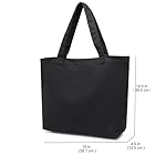 Moyaqi Canvas Tote Bag with Yoga Mat Carrier Pocket Carryall Shoulder Bag for Office, Workout, Pilates, Travel, Beach and Gym - Image 4