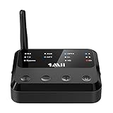 【Doble enlace y reconexión automática】: el transmisor Bluetooth 1Mii B310 para TV soporta doble transmisión en modo TX, te permite conectar dos auriculares Bluetooth al mismo tiempo. También se puede conectar automáticamente a tus dispositivos previamente emparejados cuando lo enciendes.