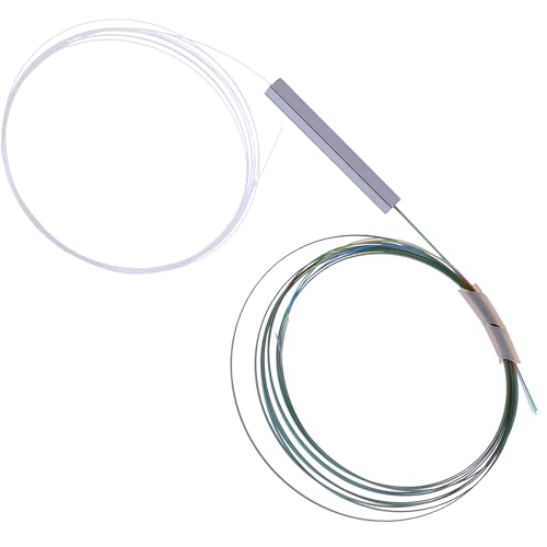 EXTRALINK Splitter sin conectores, cable fibra óptica 1:4 PLC ethernet, 250um, divisor fibra optica, cable óptico, divisor de fibra óptica para redes FTTH STEEL BOX