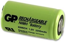 Dynamic Power GP BATTERIES - GP300SCH1A1P - BATTERY, NI-MH +TAGS SUB-C 1.2V, 2200MAH - Pack of 1