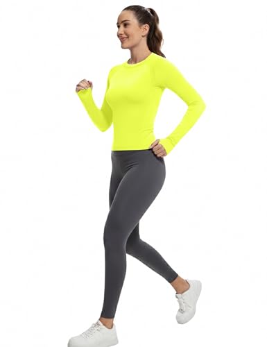Image of MathCat Workout Shirts for Women Long Sleeve, Workout Tops for Women, Quick Dry Gym Athletic Tops,Seamless Yoga Shirts XS-XL