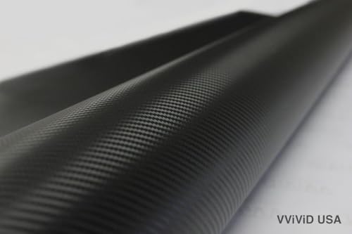 Black Carbon Fiber 60" x 1ft Car Wrap Vinyl Roll with Air Release 3MIL-VViViD8