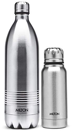 Milton Thermosteel Duo Deluxe Vacuum Insulated Flask 1l Silver