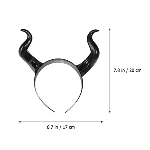 Minkissy O16NTN33212ISS2 Gothic Ox Horn Hoop Black Party Horns Headpiece Halloween Cosplay Party Headband Costume Hair Accessory thumb #5