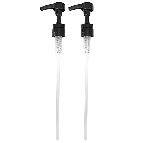 33.8 oz. Universal Shampoo and Conditioner Pump Dispenser I Fits Salon Brands Liter Size Bottles with 1-inch Diameter Opening I Fits Most I Black 2-Pack I by Geti Beauty