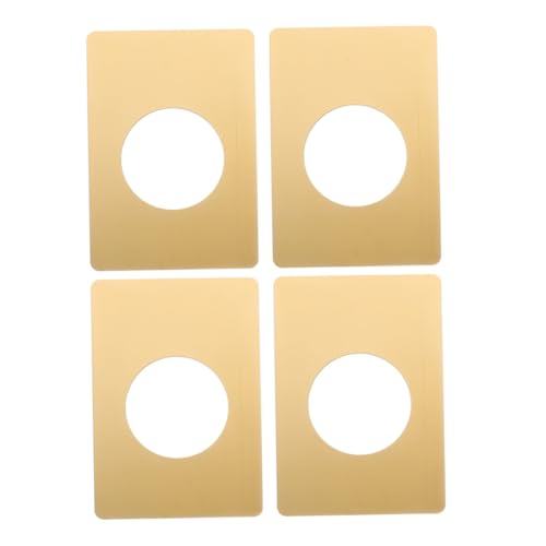 Veemoon 4 Piezas Placas de Refuerzo para Pomos de Puerta de Dorado Kit de Reparación de Cerraduras Cubiertas para Manijas de Puerta para Arreglar Daños