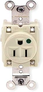 15A 5-15R 125V Receptacle Single Ivory - Pack Of 6
