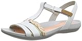 Material exterior: Cuero Clarks Tealite Grace, Sandalias con Tira Vertical para Mujer, Blanco (Blanco White Leather), 37 EU
