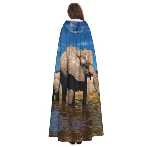 Cape à capuche éléphant unisexe pour déguisement de carnaval - 5