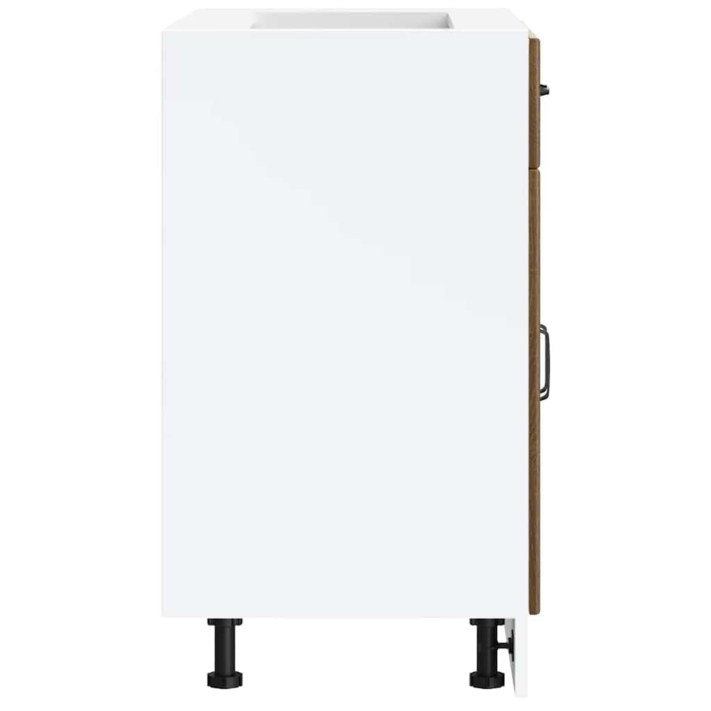 Küchen-Hängeschrank Porto, Hochglanz-Weiß Holzwerkstoff, 50x31x60cm, robuster Wandschrank für Küche, Speisekammer & Lagerung, pflegeleichtes Möbelstück