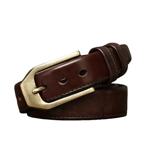 Ceinture en cuir de vache véritable cousue main pour homme élégant