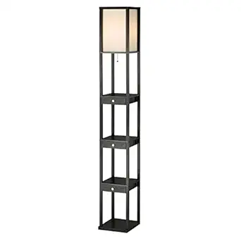 Adesso Furniture 3450-01 Murray Three Drawer Shelf Lamp