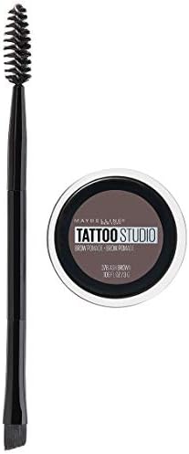 Maybelline TattooStudio Brow Pomade Long Lasting, Buildable, Eyebrow Makeup, Ash Brown, 1 Count