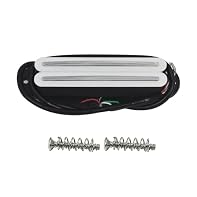 Dual Hot Rail Style Twin Coil Humbucker Pickup for electric guitar. Twin Bar as two pole can fully shielded for low noise and wired for hum cancelling. Ceramic magnets, Wax potted to eliminate any unwanted feedback and noise. Resistance: Total is 9-1...