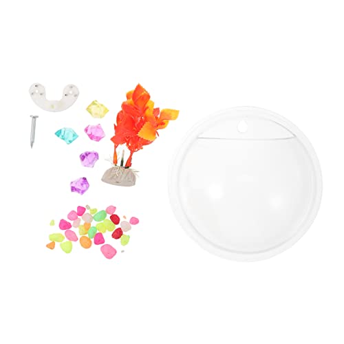 PRETYZOOM Multifunctional Wall Mounted Aquarium Decorative Fish Tank Pot Hydroponic Plant Holder Home Decor Small Fish Tank