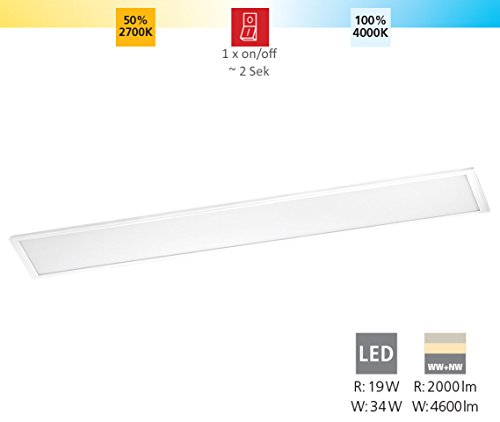 Preisvergleich Produktbild EGLO SALOBRENA-RW Deckenleuchte, Aluminium, 34 W, weiss