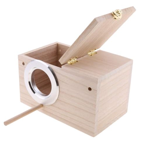 PINVNBY Parakeet Nesting Box Bird House for Cage Wood Mating Box Bird Breeding Box for Lovebirds...